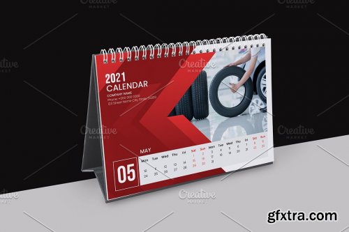 CreativeMarket - 2021 Desk Calendar Template V31 5461503