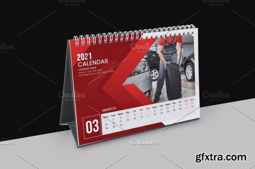 CreativeMarket - 2021 Desk Calendar Template V31 5461503