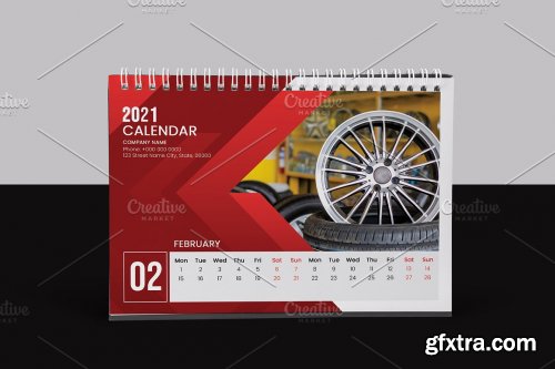 CreativeMarket - 2021 Desk Calendar Template V31 5461503