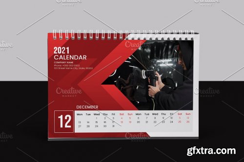 CreativeMarket - 2021 Desk Calendar Template V31 5461503