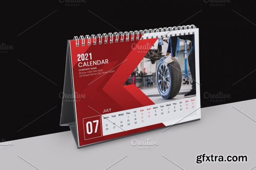 CreativeMarket - 2021 Desk Calendar Template V31 5461503