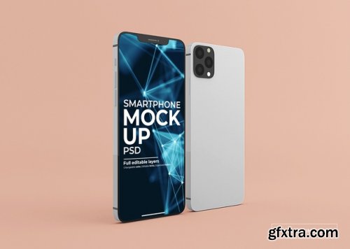 Realistic smart phone screen mockup