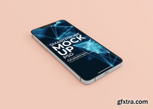 Realistic smart phone screen mockup