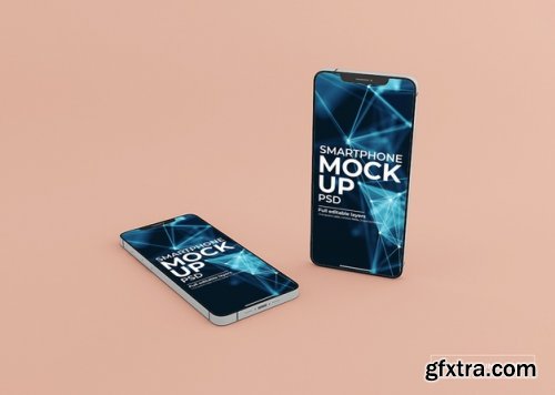 Realistic smart phone screen mockup