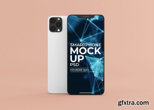 Realistic smart phone screen mockup