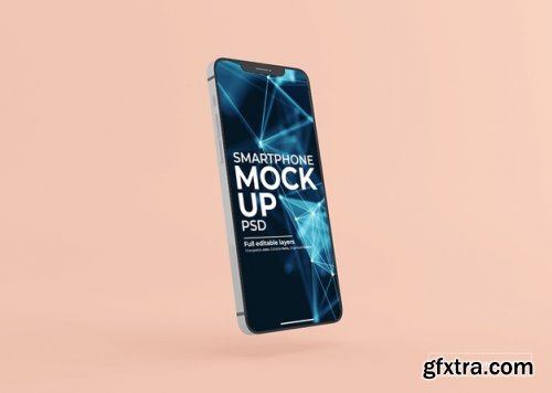 Realistic smart phone screen mockup