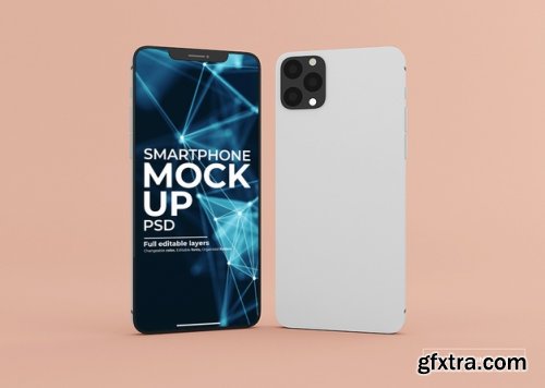 Realistic smart phone screen mockup