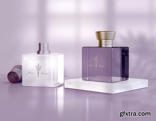 Perfume packaging mockup