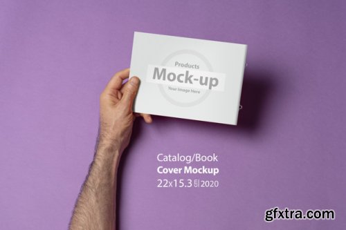 Hand holding blank, box notes mockup vol2