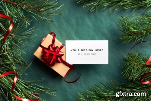 Christmas greeting card mockup