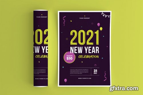 elements.envato.com - New Year Countdown Celebration 2021 Flyer