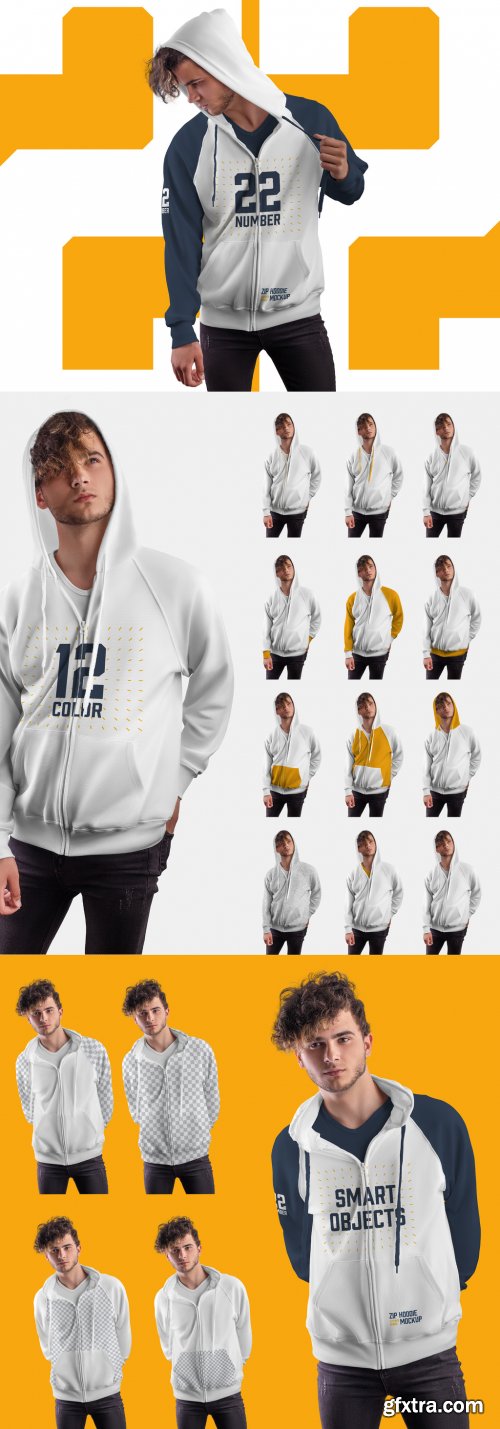 4 Mockups Men's Zip Hoodie 396873475