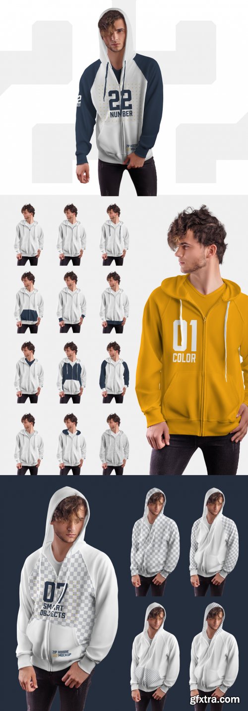 4 Mockups Men's Zip Hoodie 396873572