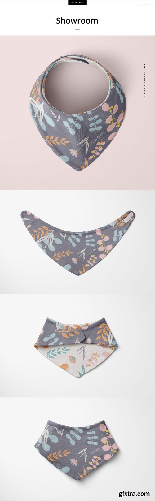 CreativeMarket - Baby Bandana Bib Mockup Set 4308686