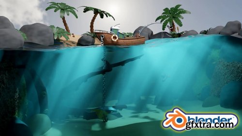 Blender 2.9 Design & Render a Stylized Water Scene