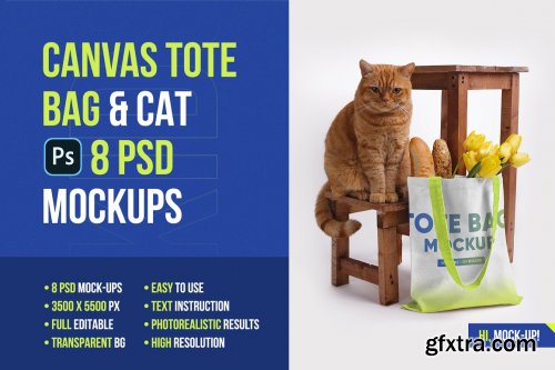 CreativeMarket - Canvas Tote Bag Mockups Vol 2 5336858