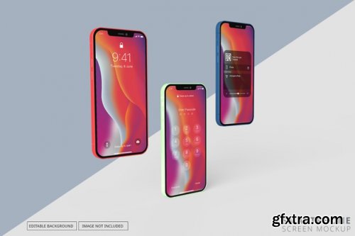 Mockup with multiple different phone