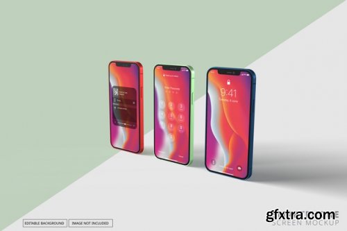 Mockup with multiple different phone