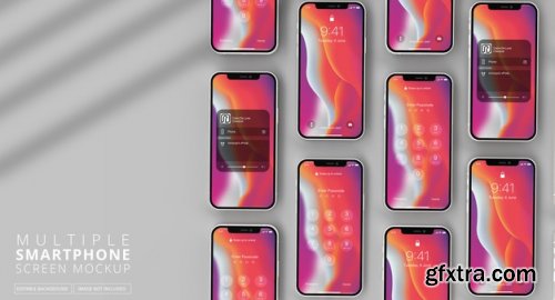 Mockup with multiple different phone