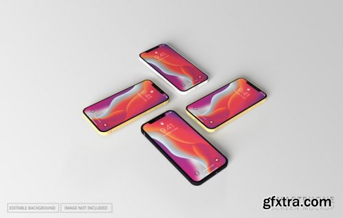 Mockup with multiple different phone