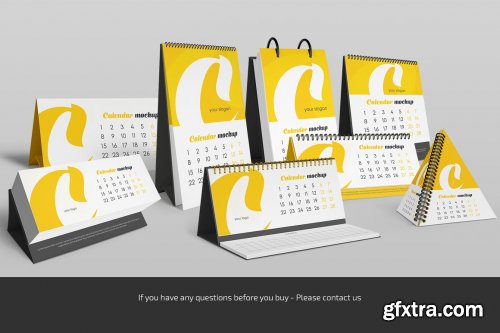 CreativeMarket - Desk Calendar Mockup Bundle 5671391