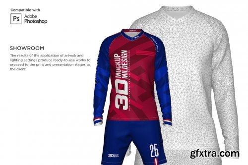 CreativeMarket - 3D Men's Soccer Kit Long Sleeve 5366039