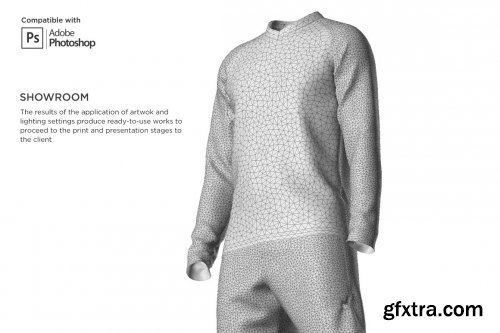 CreativeMarket - 3D Men's Soccer Kit Long Sleeve 5366039