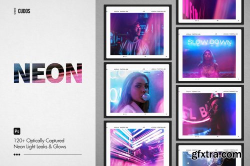 CreativeMarket - NEON | Real Neon Light Leaks & Glows 4998862