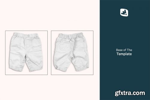 CreativeMarket - Trendy Infant Cargo Pants Mockup 5230917