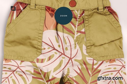 CreativeMarket - Trendy Infant Cargo Pants Mockup 5230917