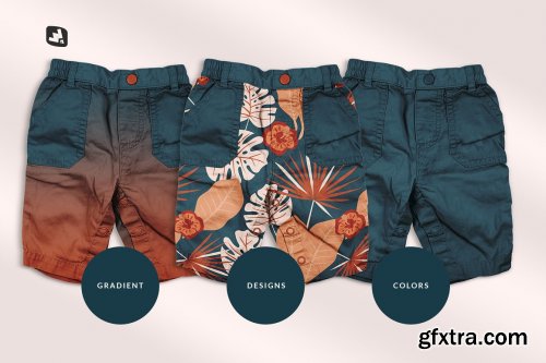 CreativeMarket - Trendy Infant Cargo Pants Mockup 5230917