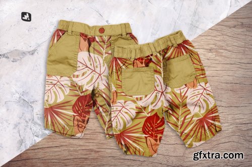 CreativeMarket - Trendy Infant Cargo Pants Mockup 5230917