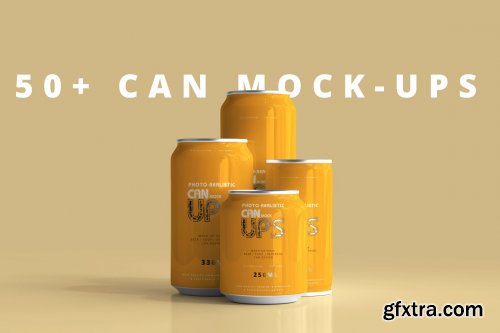 CreativeMarket - 50+ Aluminum Can Mockup Collection 5700912