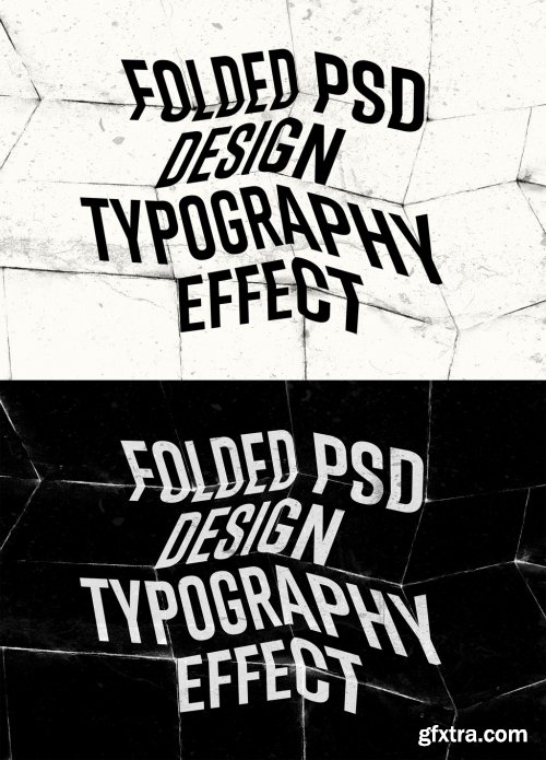 3D Folded Text Effect Mockup 399590850