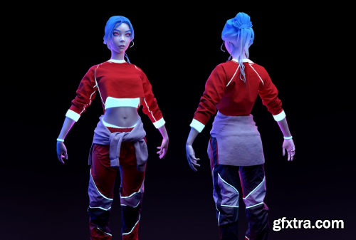 FlippedNormals - Streetwear outfit in Marvelous Designer