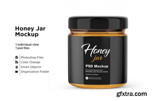 Honey jar mockup