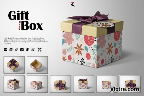 CreativeMarket - Gift Box Mockup 6K 5570092