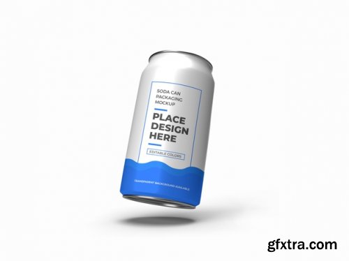 Soda can packaging mockup