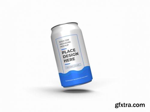 Soda can packaging mockup