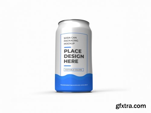 Soda can packaging mockup