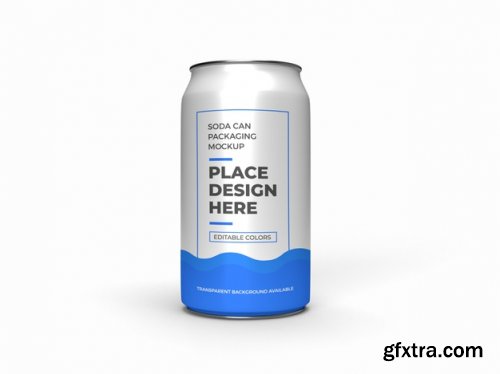 Soda can packaging mockup