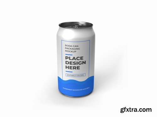 Soda can packaging mockup