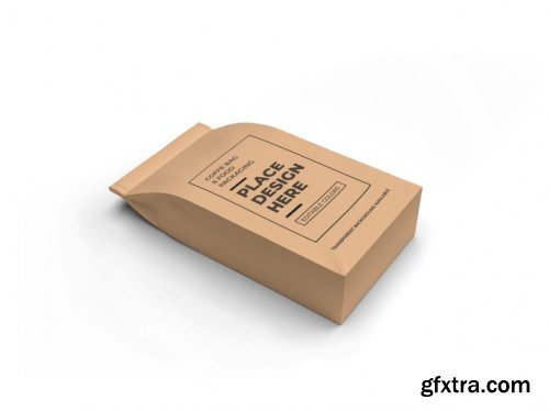 Coffee and food bag packaging mockup