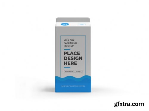 Milk box and drink packaging mockup