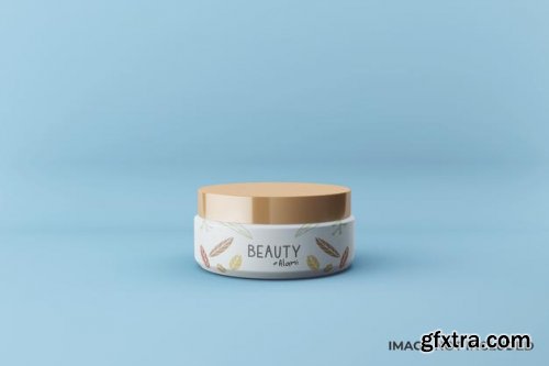 Cosmetic tube and box mockup