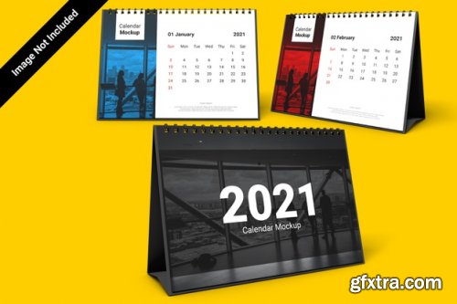 Landscape calendar mockup