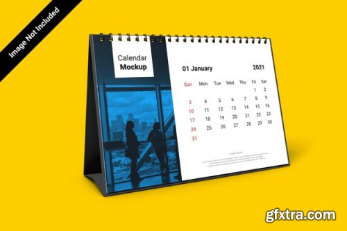 Landscape calendar mockup