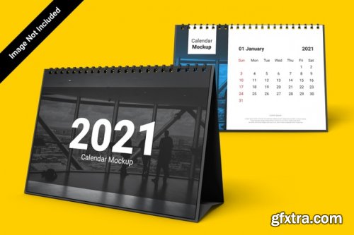 Landscape calendar mockup