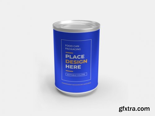 Food can packaging mockup