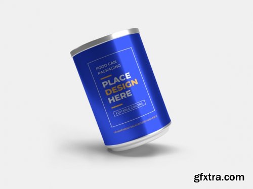 Food can packaging mockup